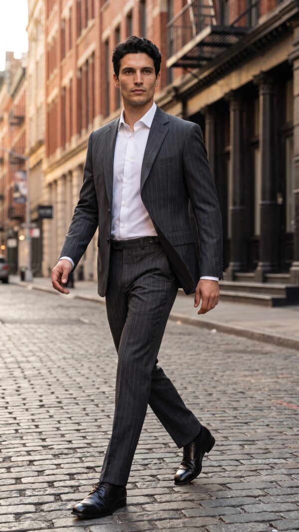 Barrington Grey Pinstripe Suit