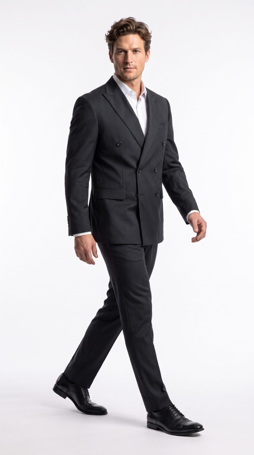 Cambridge Double Breasted Black Suit