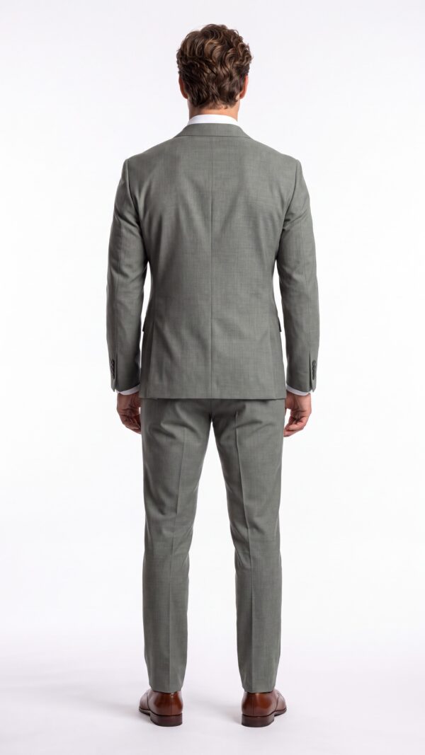Green Peak Lapel Tailored Fit Men’s Suit (1) - 0