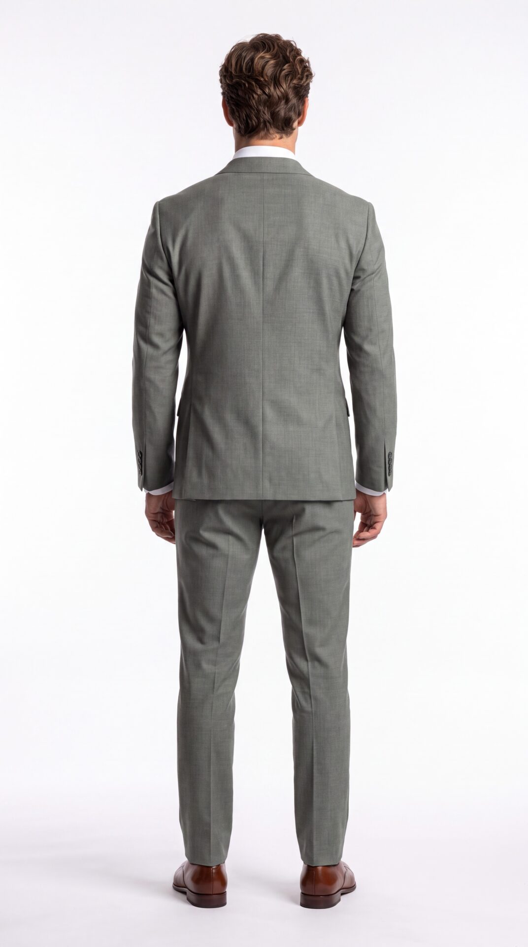 Green Peak Lapel Tailored Fit Men’s Suit (1) - 2
