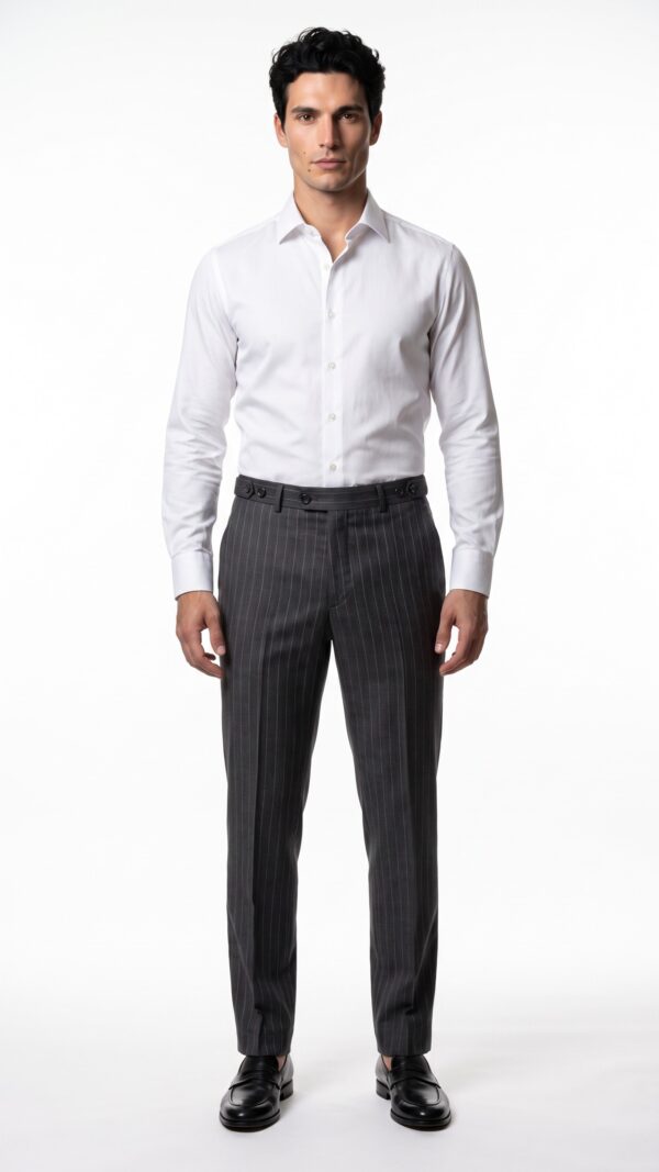 Grey Pin Striped Men’s Suit (1) - 4