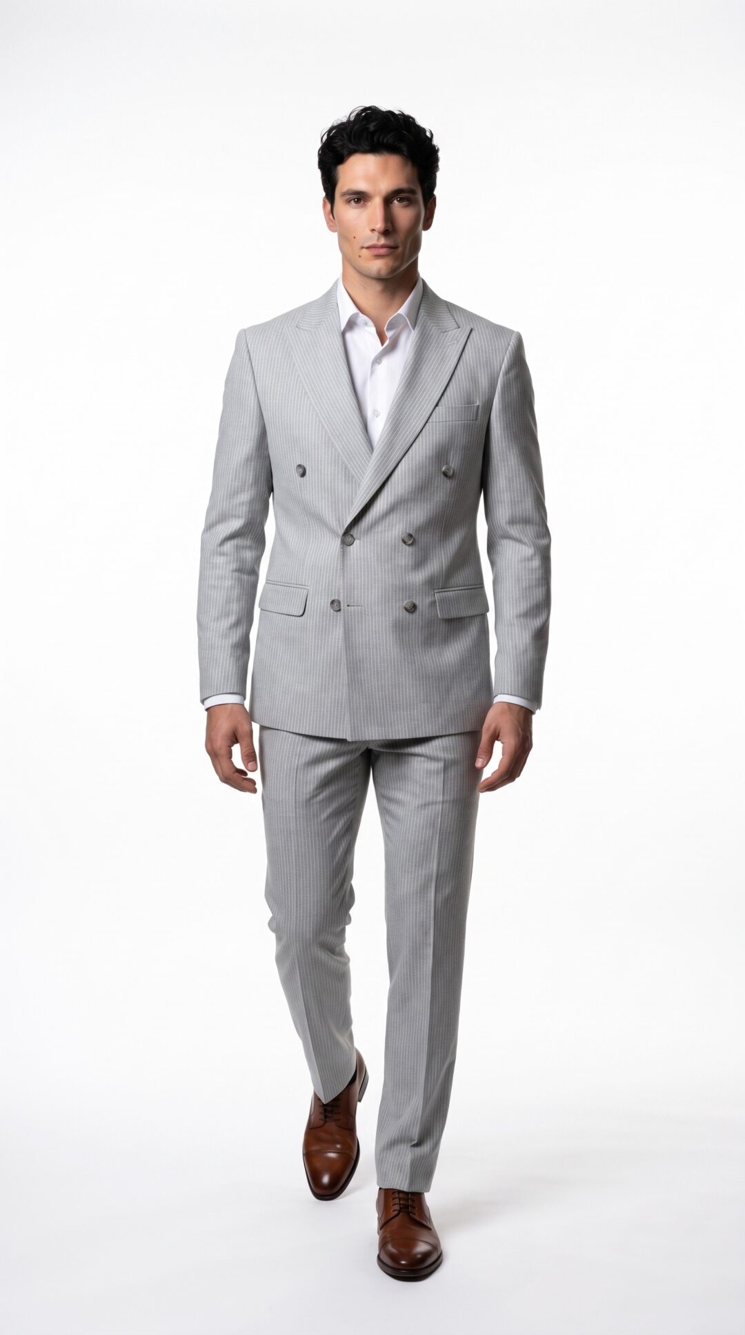 Wexford Light Grey Double Breasted Suit
