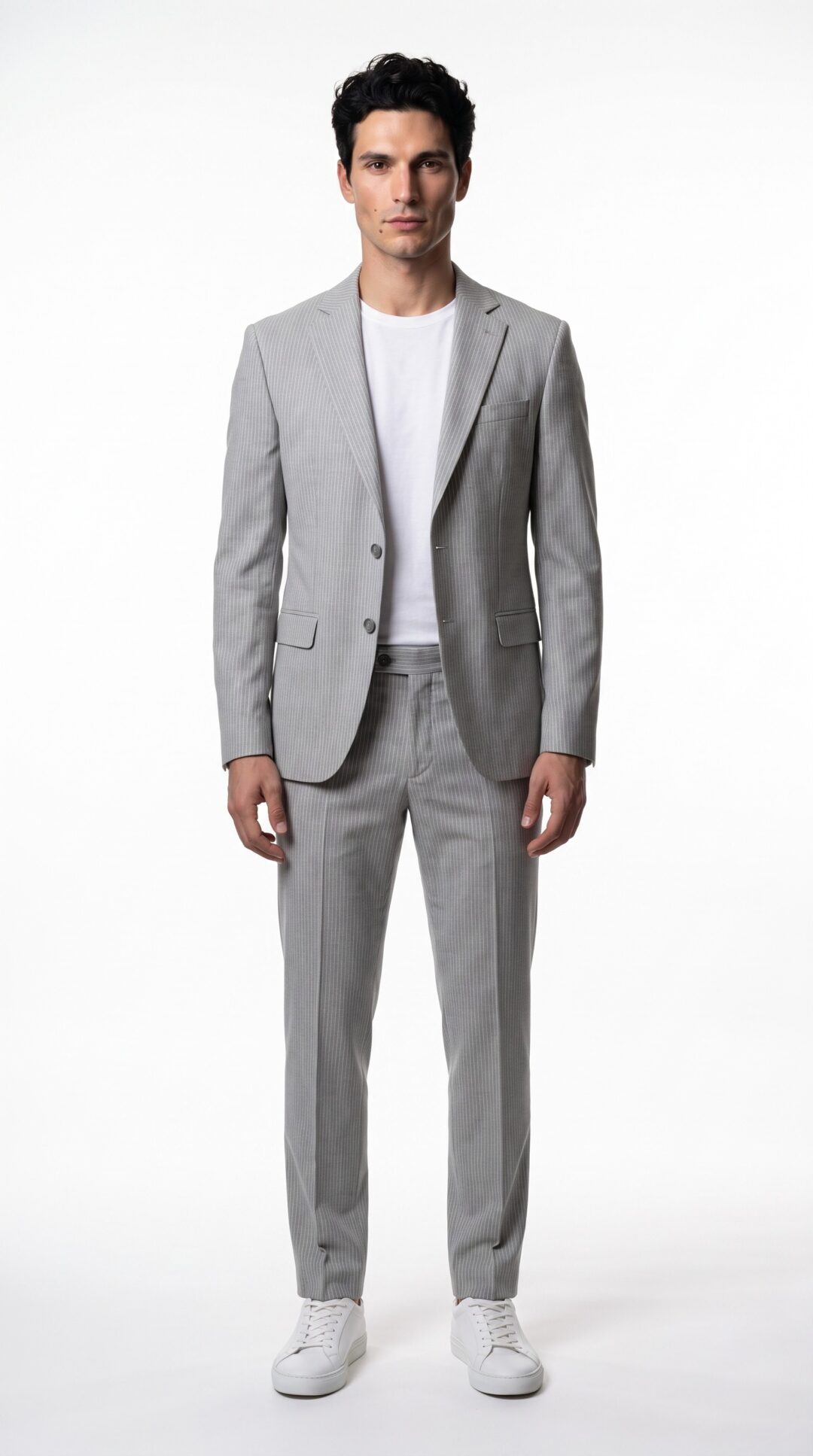 Farrington Pinstripe Light Grey Suit