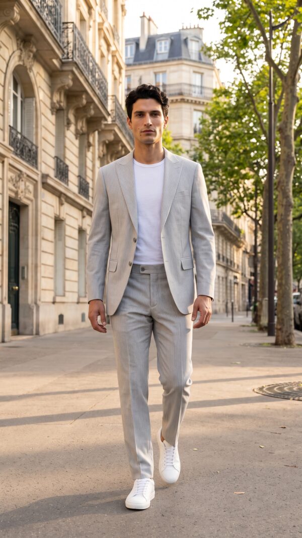 Kensington Grey Pinstripe Suit