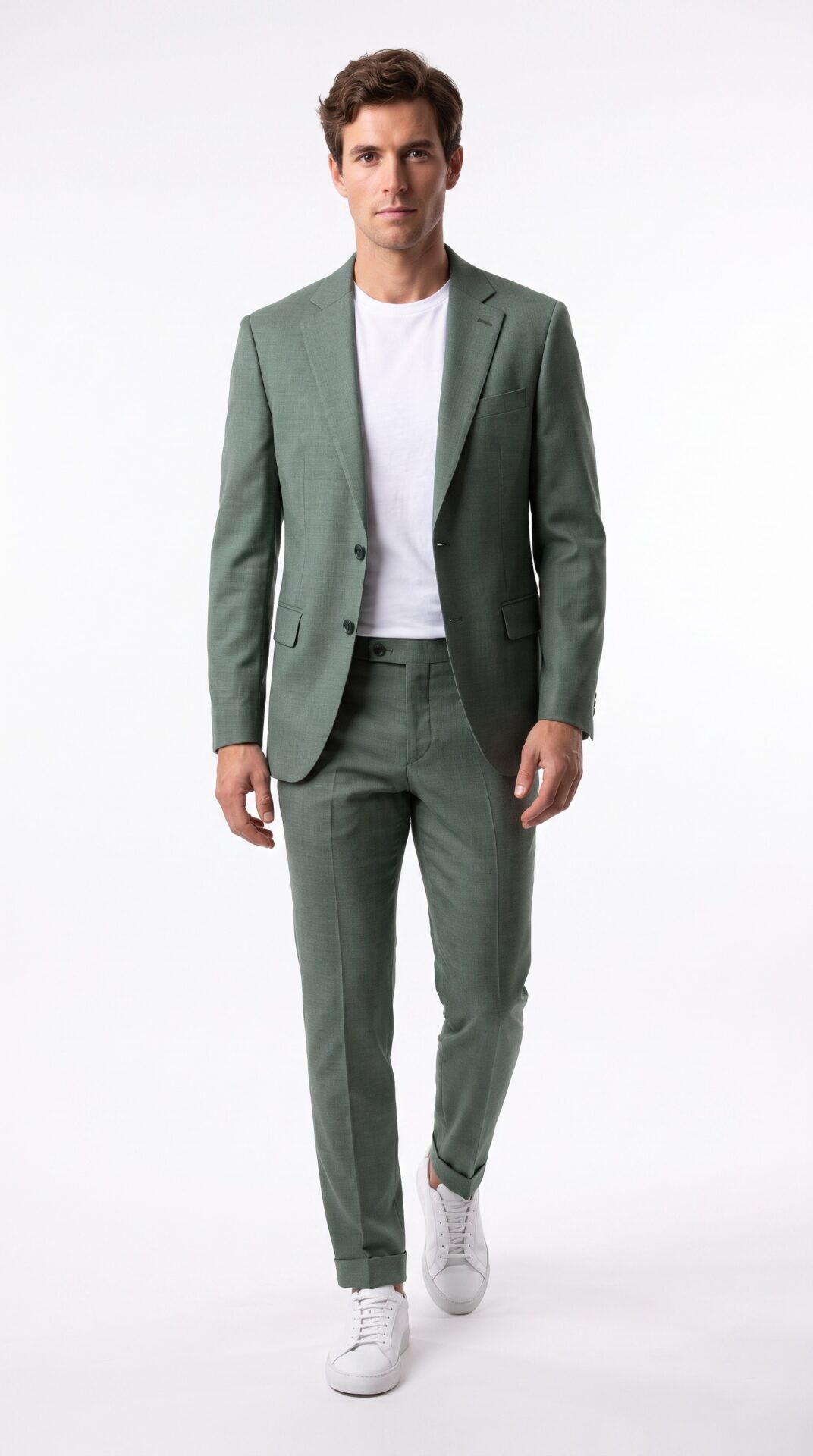 Men’s Green Suit – 2 pieces – Tailored Fit – Notch Lapel (1) - 4