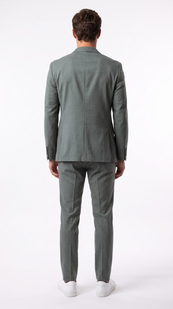 Men’s Green Suit – 2 pieces – Tailored Fit – Notch Lapel (3) - 4