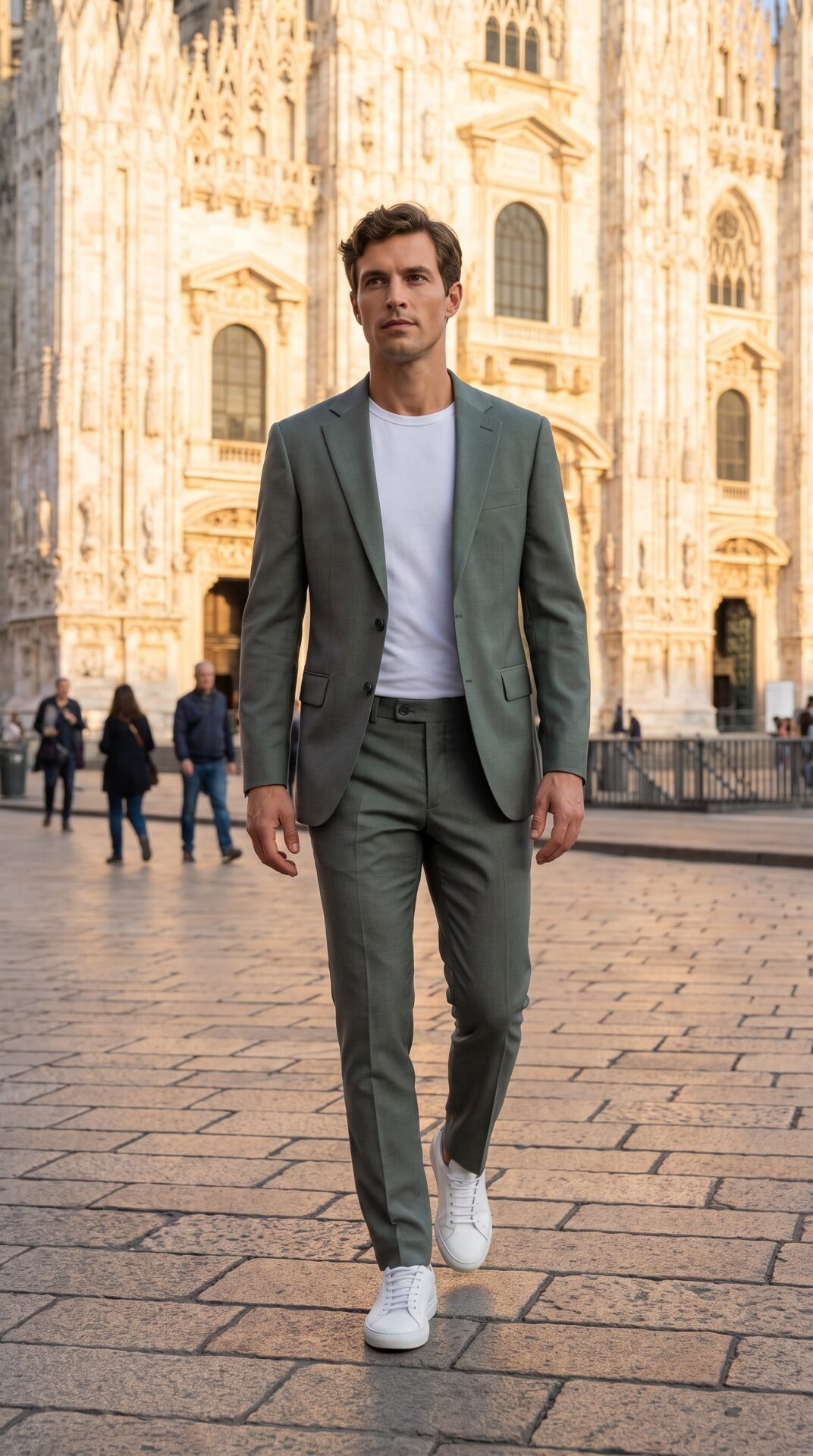 Men’s Green Suit – 2 pieces – Tailored Fit – Notch Lapel (4) - 3