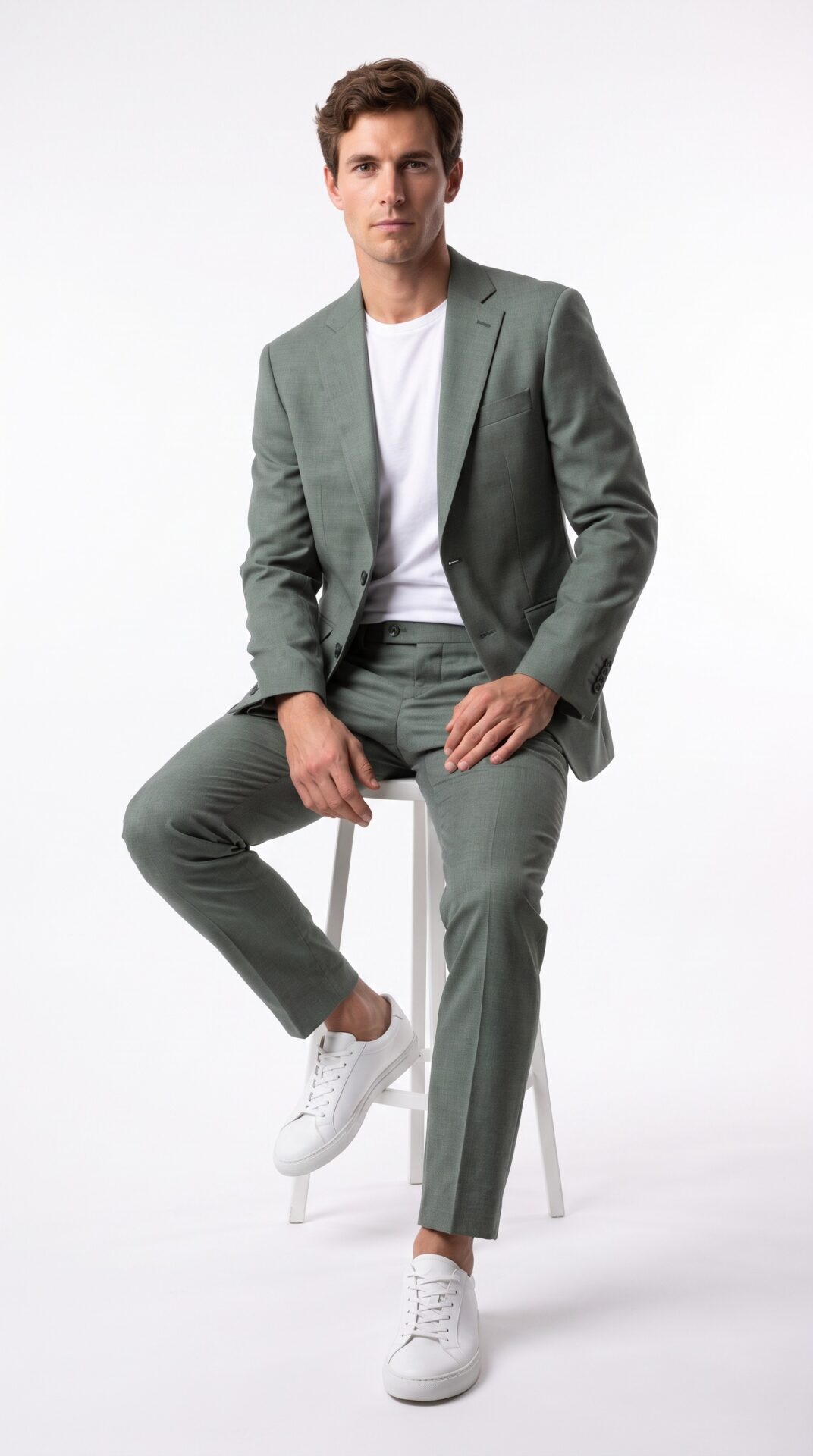 Men’s Green Suit – 2 pieces – Tailored Fit – Notch Lapel (8) - 2