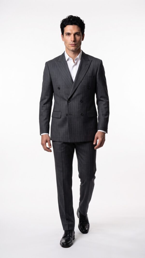 Glenwood Grey Double Breasted Suit - 1