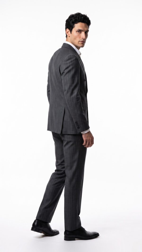 Men’s Grey Double Breasted Suit (2) - 3