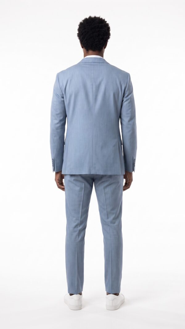 Men’s Light Blue Suit – 2 pieces – Slim Fit – Notch Lapel (6) - 5