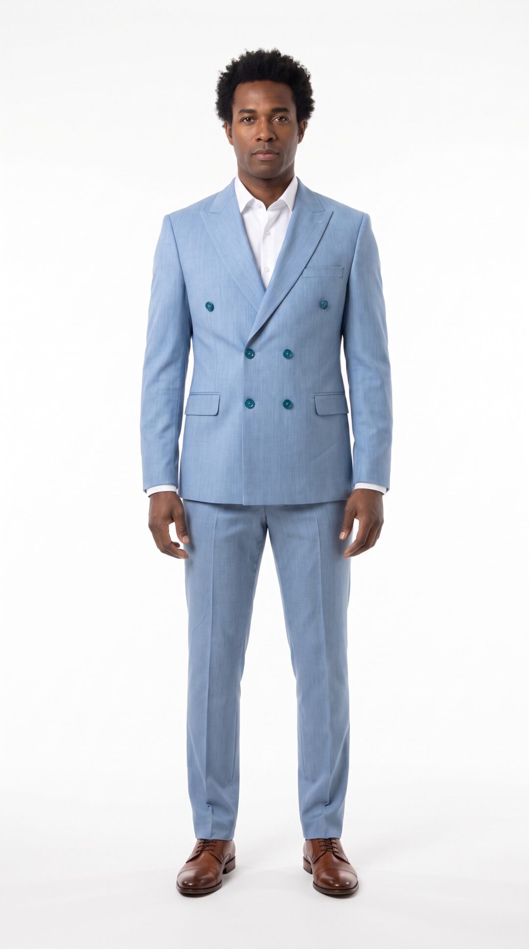 Whitman Light Blue Double Breasted Suit