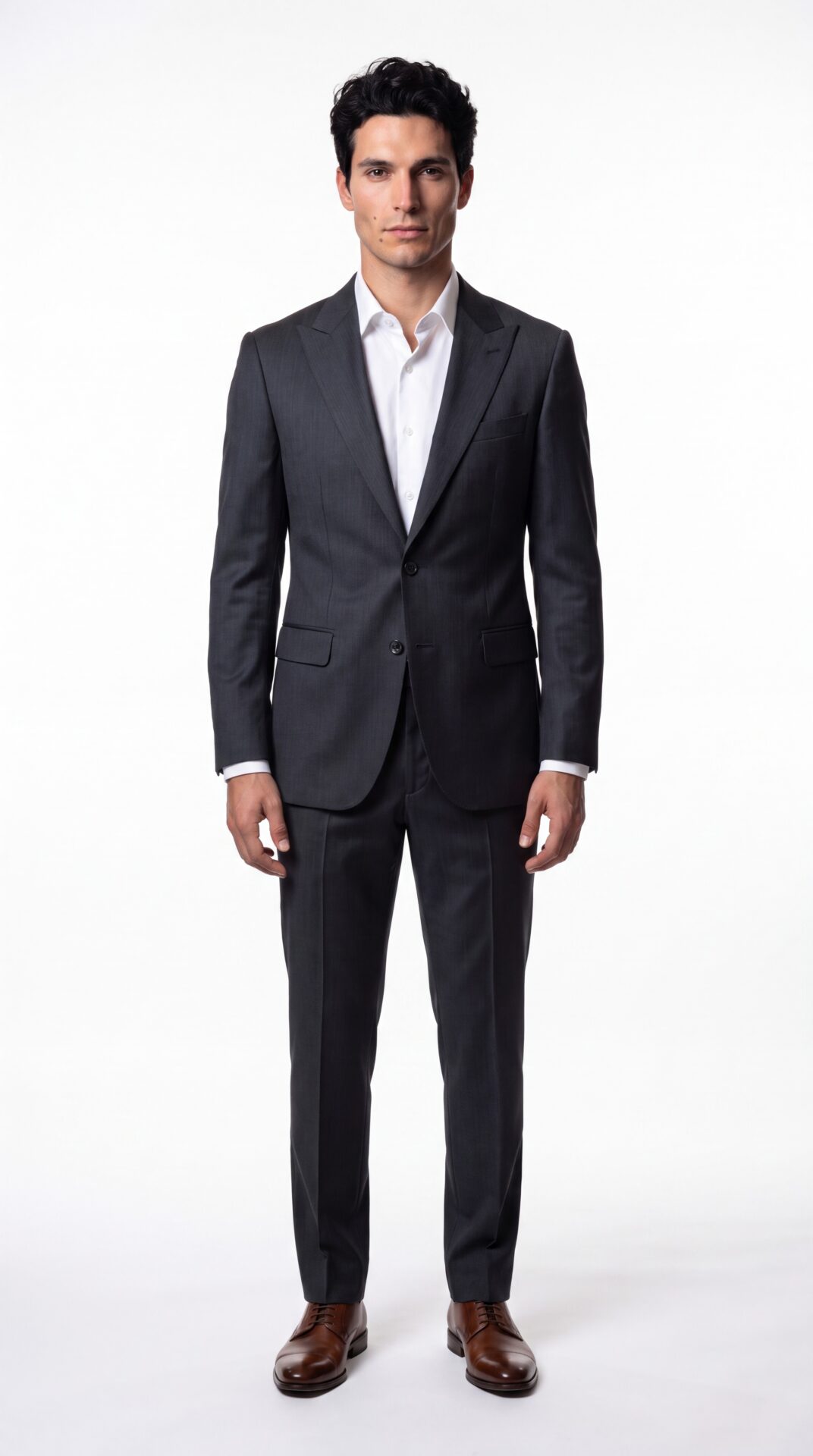 Men’s black pin striped tailored fit suit (1) - 2
