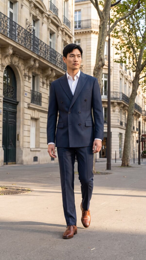 Ashgrove Double Breasted Blue Suit