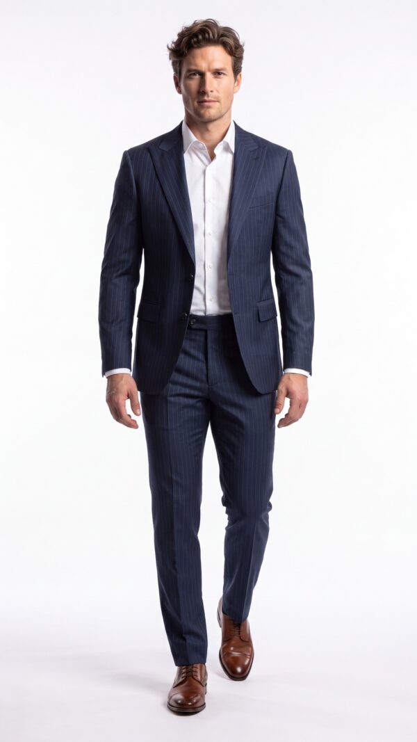 Worthington Blue Pinstripe Suit - 1
