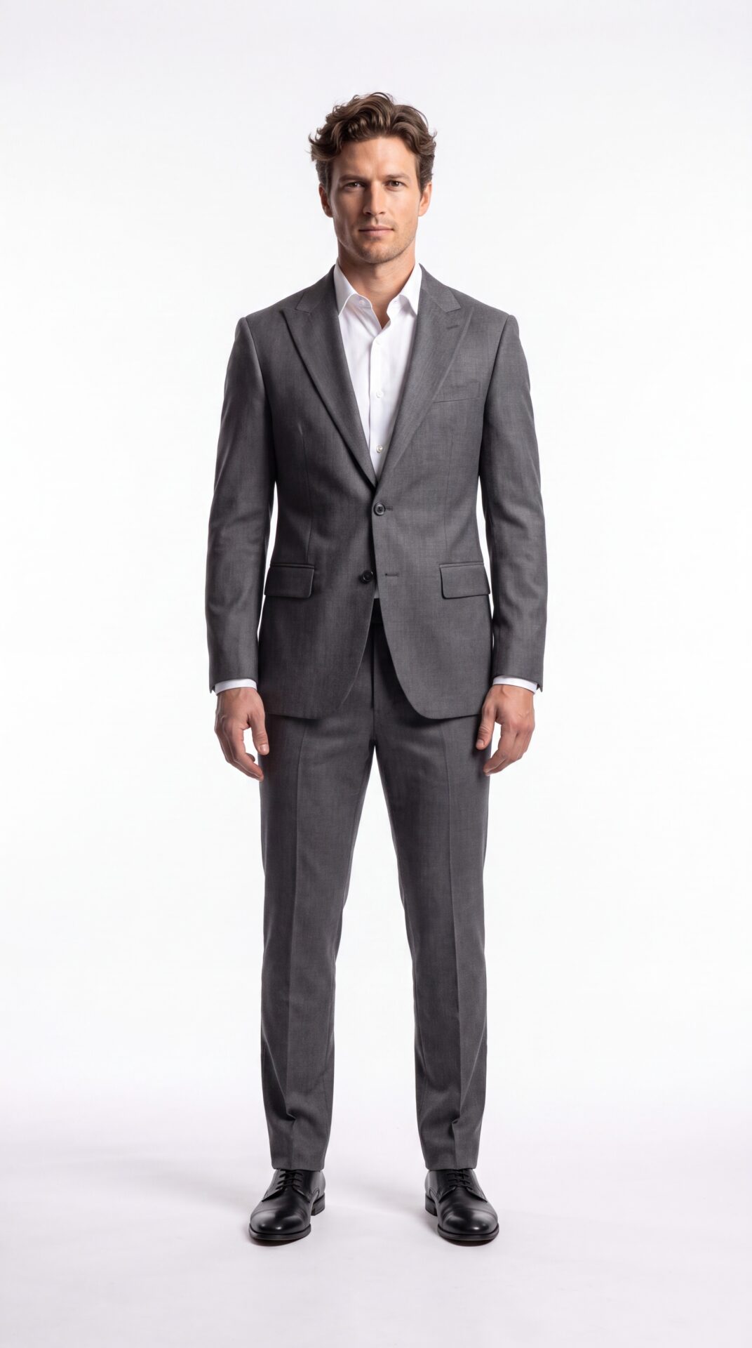 Tailored fit men’s grey suit (1) - 2