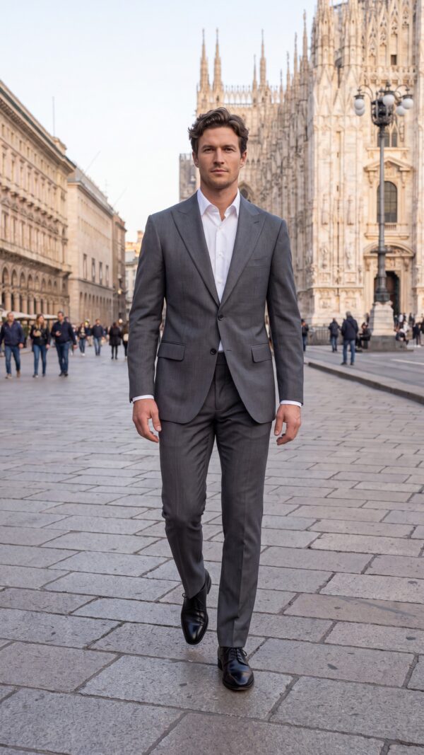 Prescott Grey Plain Suit