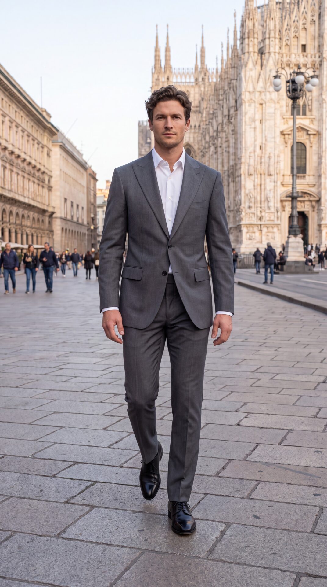 Tailored fit men’s grey suit (4) - 3
