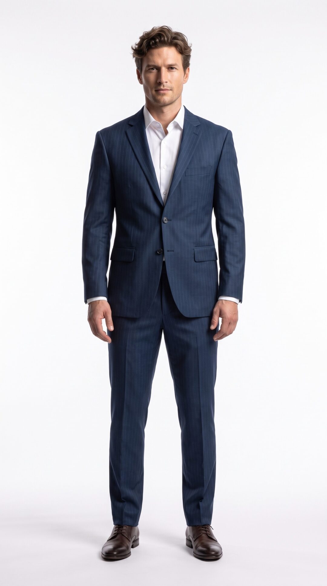 Marlowe Pinstripe Blue Suit