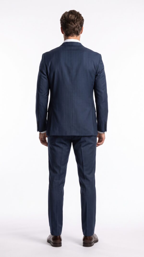 Two pieces notch lapel tailored fit blue suit for men- Varrison (7) - 0