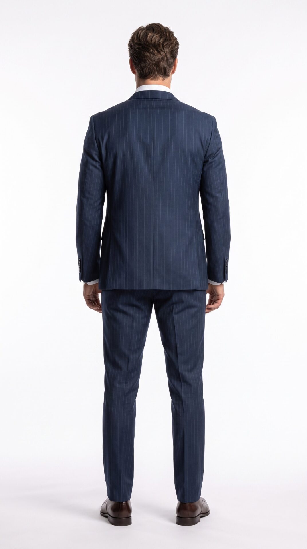 Two pieces notch lapel tailored fit blue suit for men- Varrison (7) - 2
