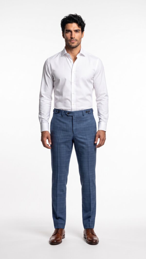 blue graph trouser for men (2) - 4