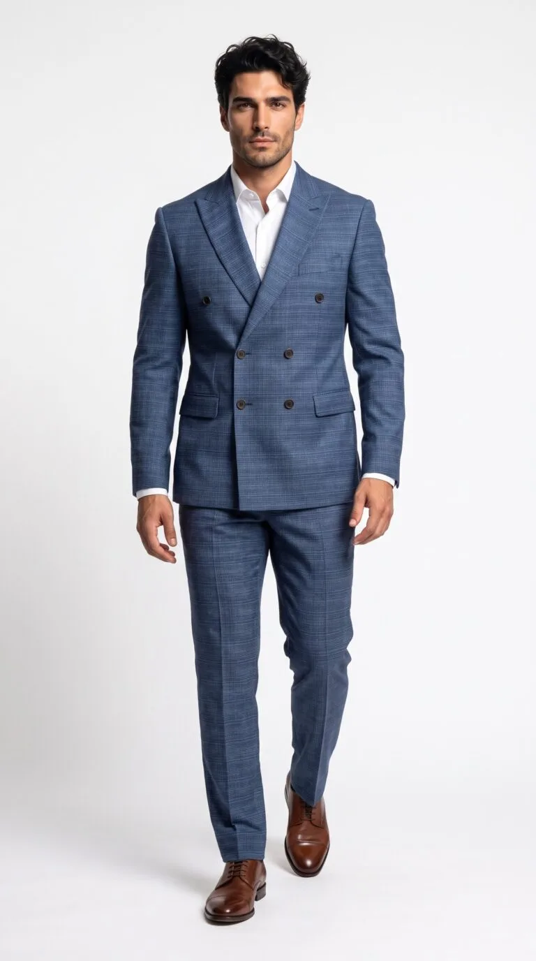 Torino Double Breasted Blue Suit