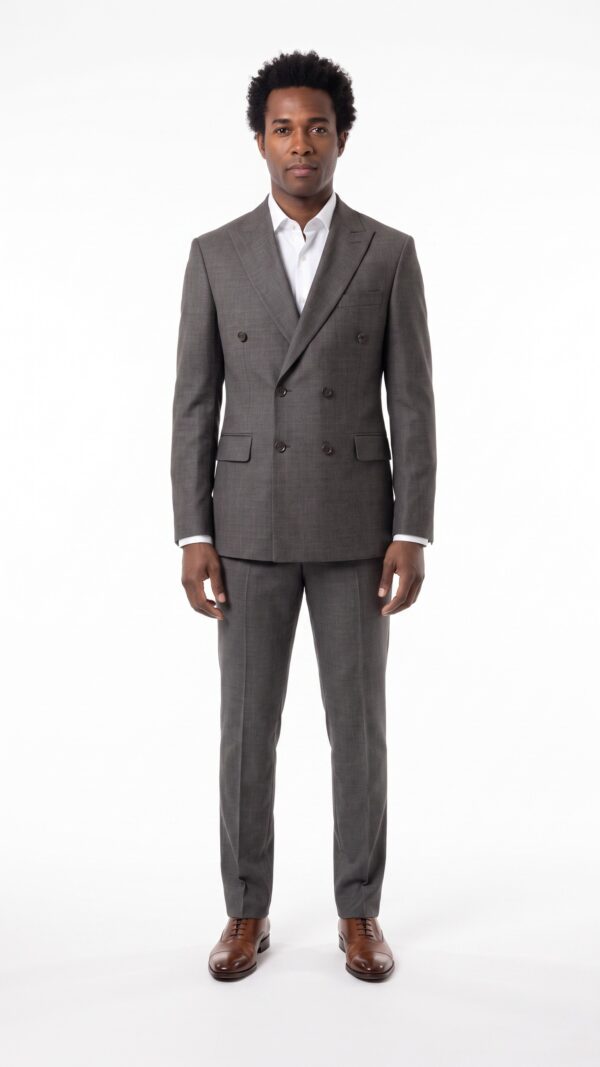 double breasted brown suit for men (1) - 0