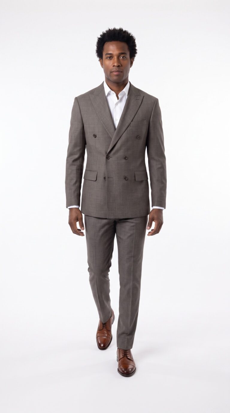 Venezia Double Breasted Brow Suit