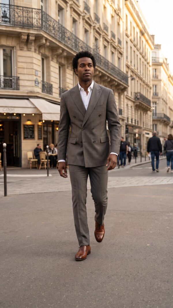 Venezia Double Breasted Brow Suit