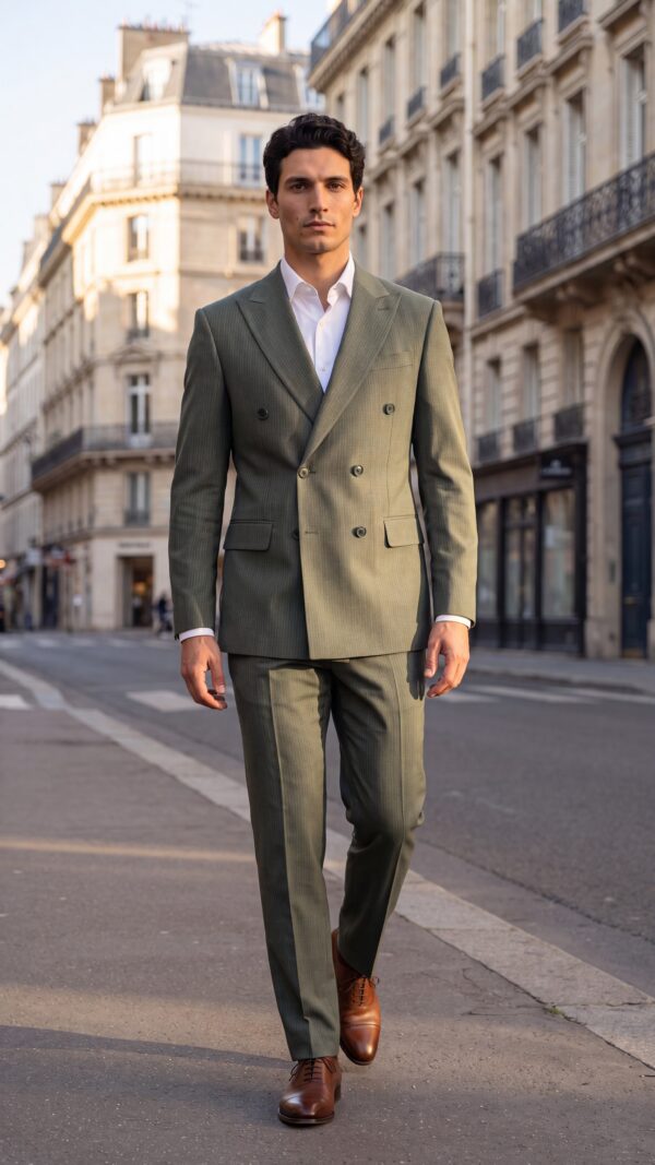 Oakhurst Green Double Breasted Suit