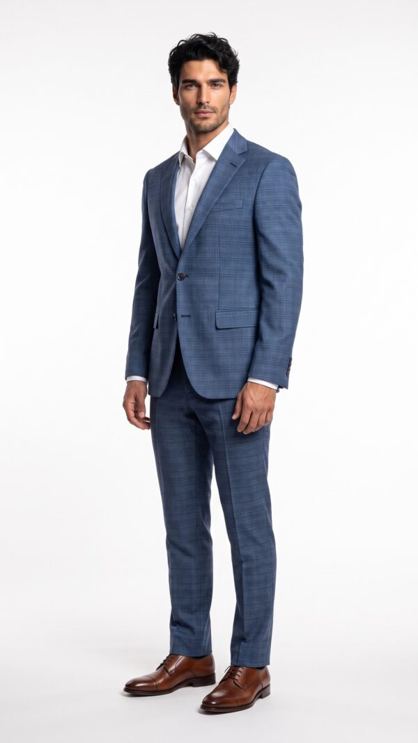 graph pattern blue suits for men (2) - 2