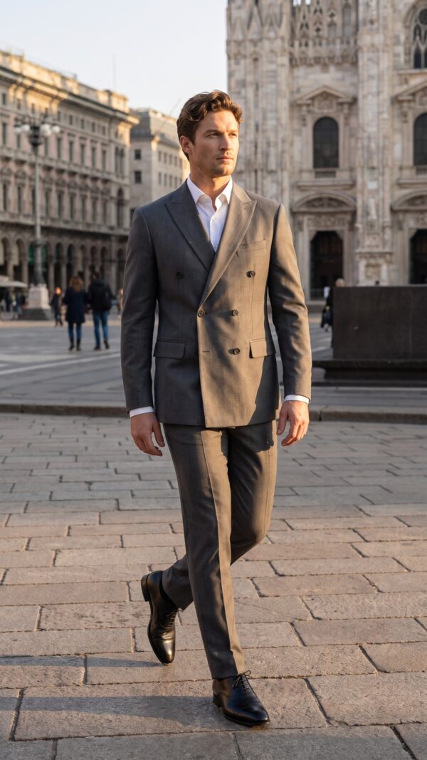 Sheffield Grey Double Breasted Suit