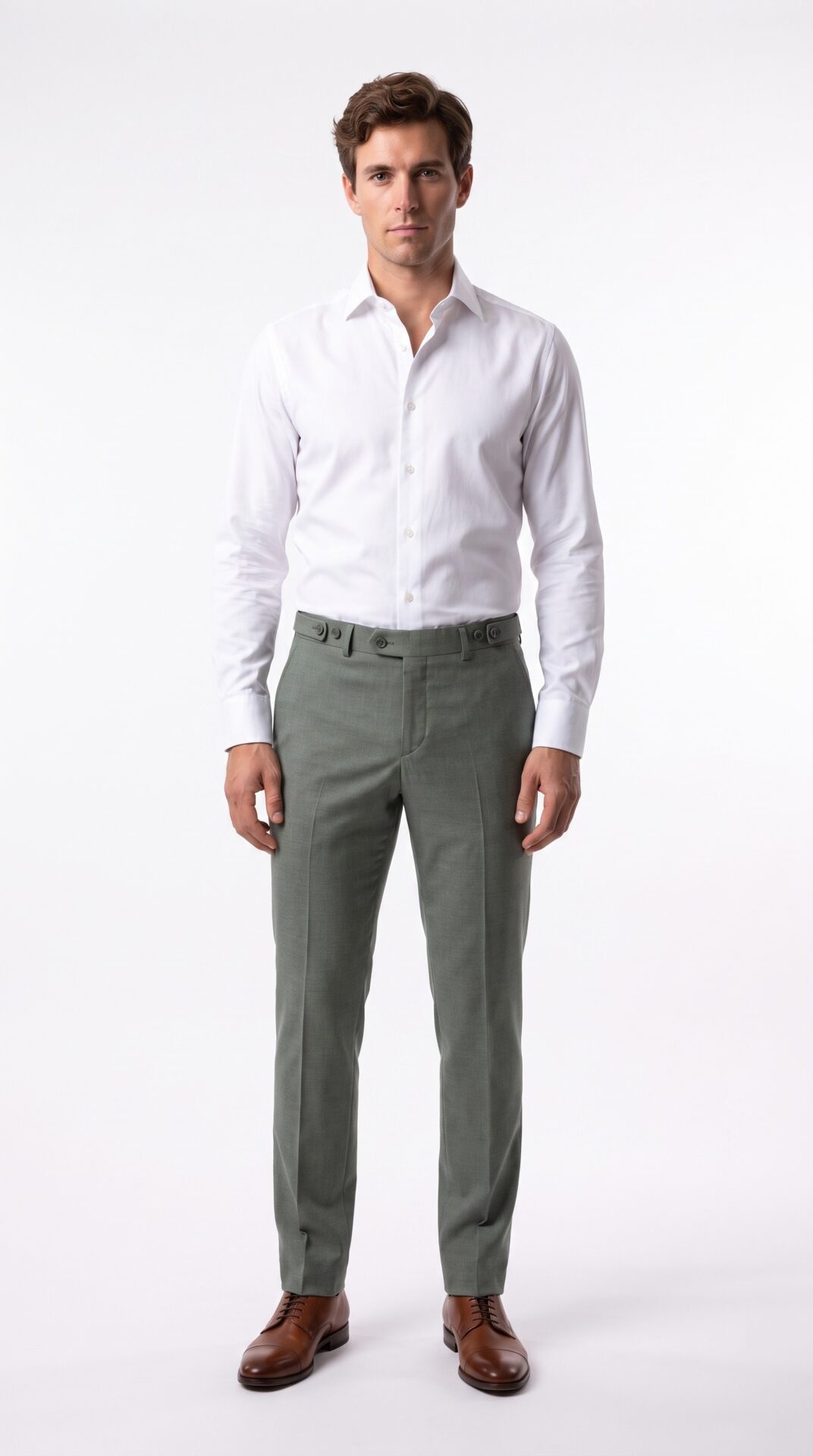 men’s trousers green and tailored fit (2) - 8