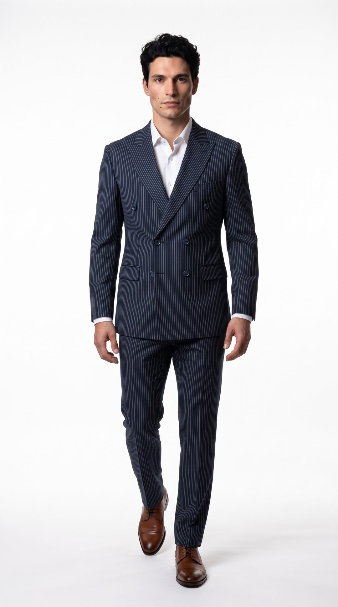 Mayfair Double Breasted Navy Blue Suit
