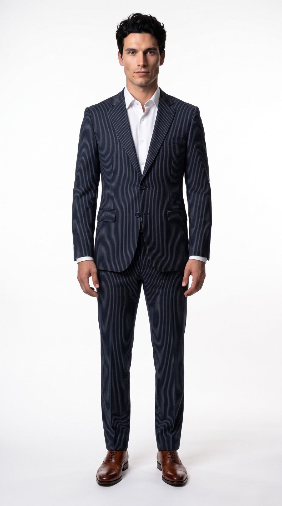 navy blue pin striped suit for men (1) - 7