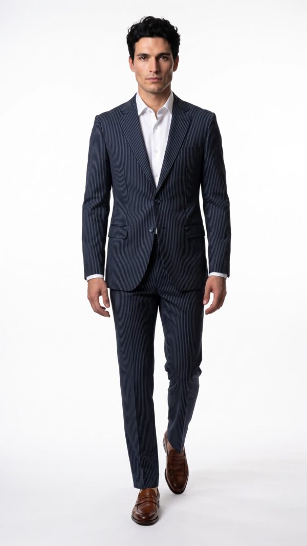 Lexington Pinstripe Navy Blue Suit - 1