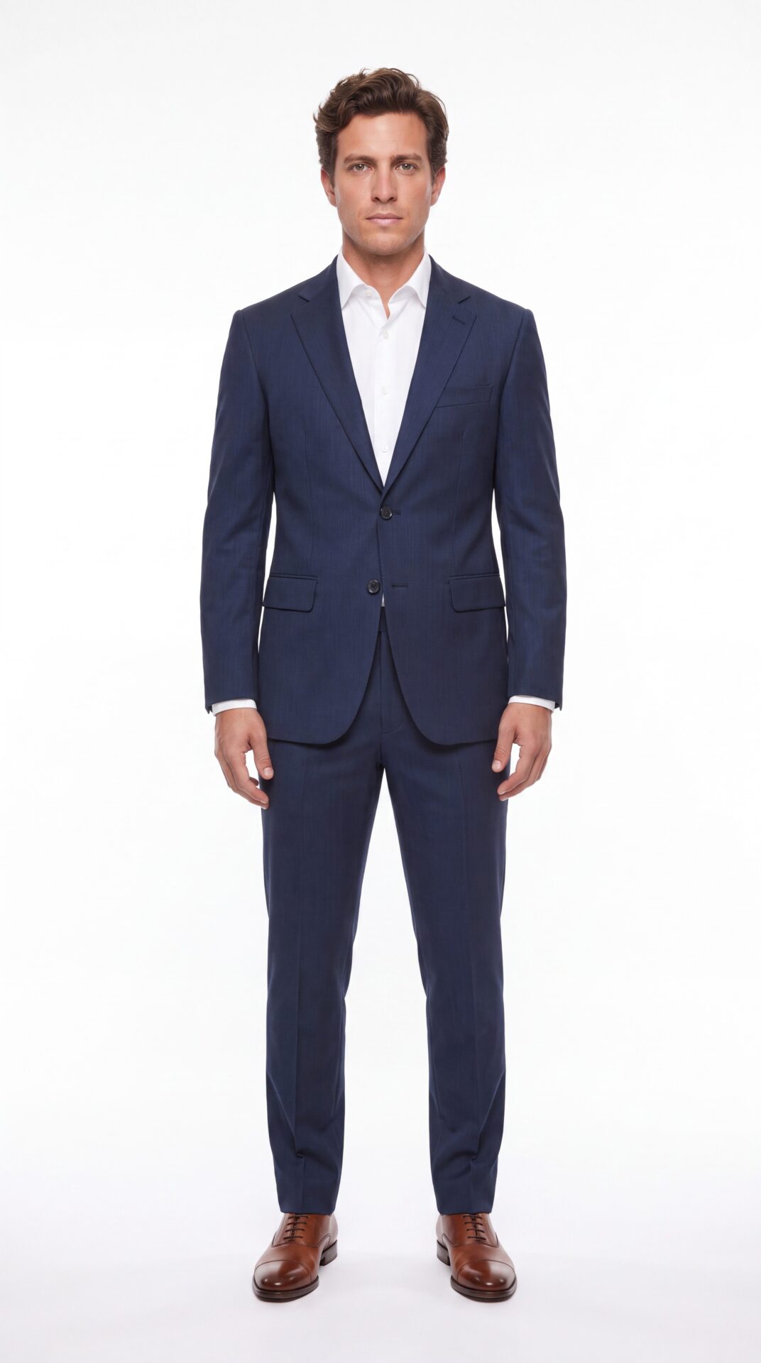navy blue pin striped suit for men (3) - 2