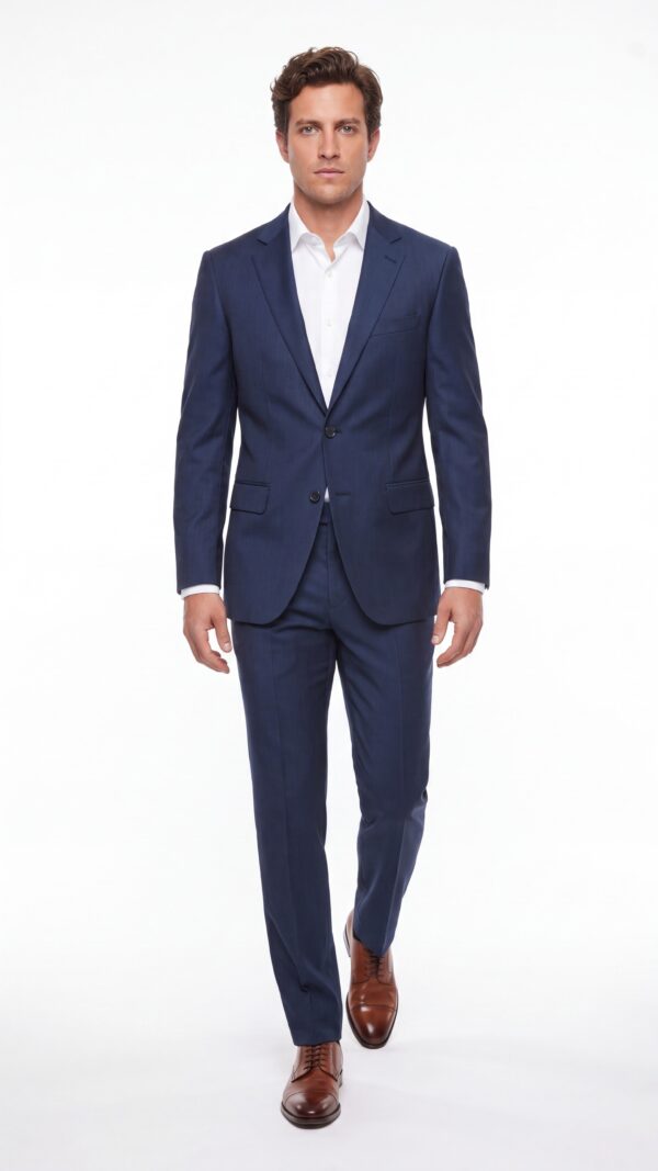 Hudson Pinstripe Navy Blue Suit - 1