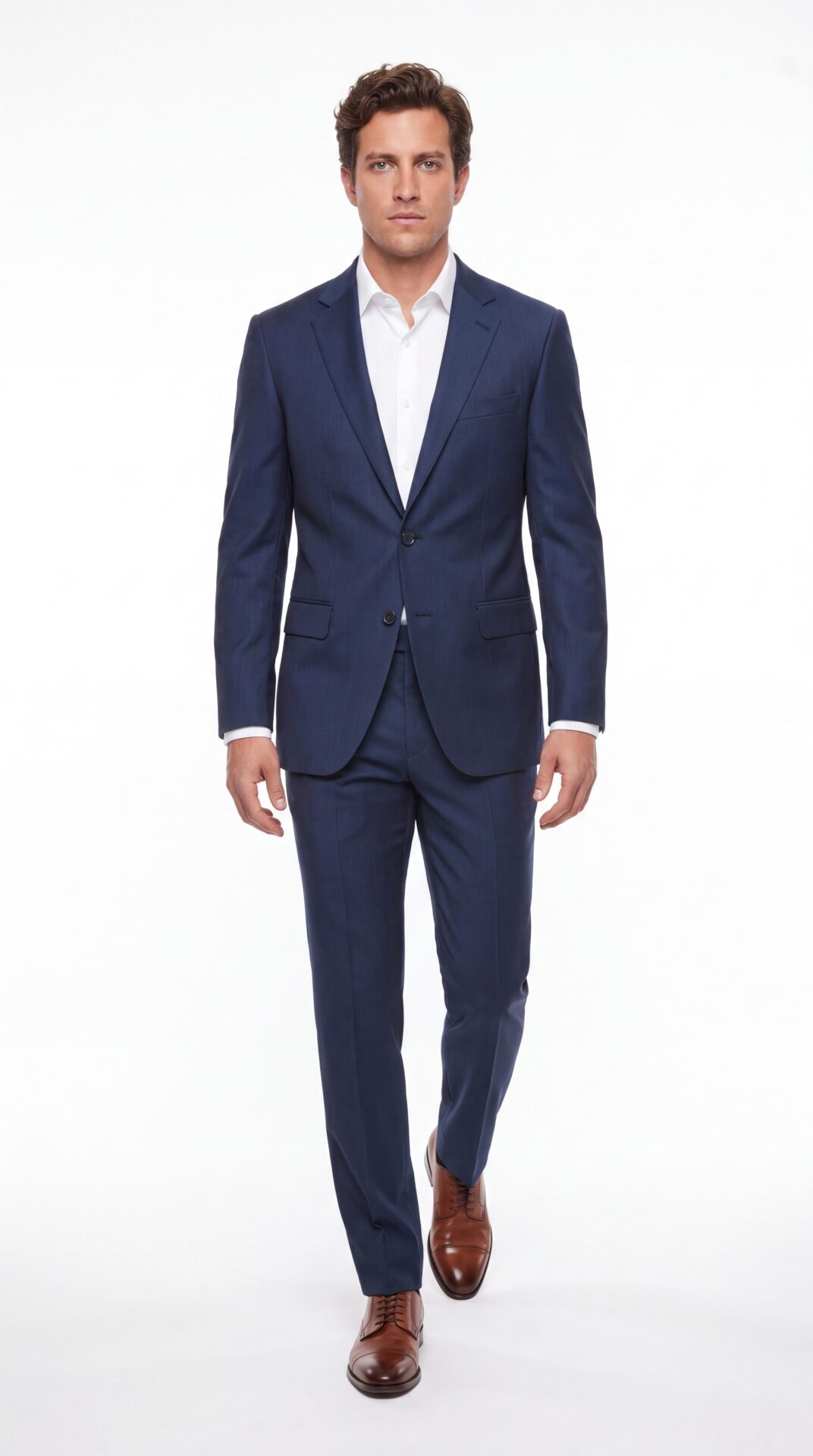 navy blue pin striped suit for men (4) - 1