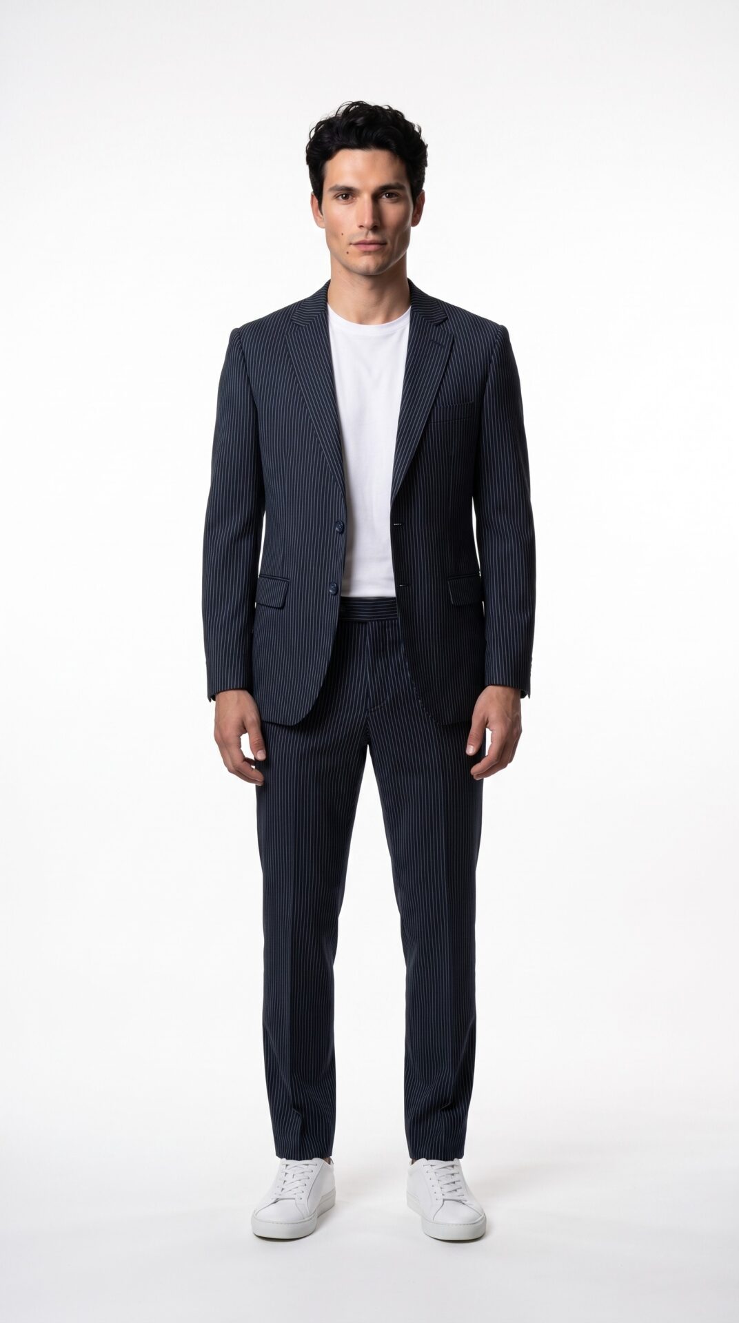 navy blue pin striped suit for men (7) - 2