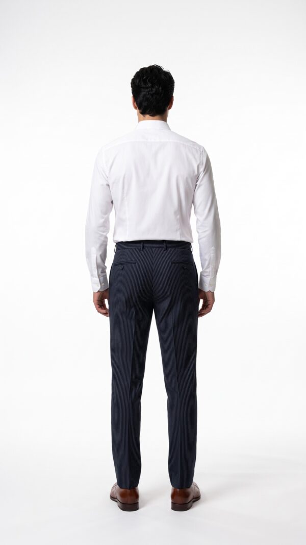 navy blue pin striped suit trousers for men (2) - 8