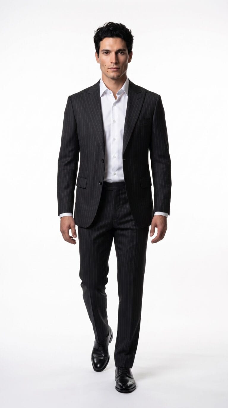 Hampton Black Pinstripe Suit