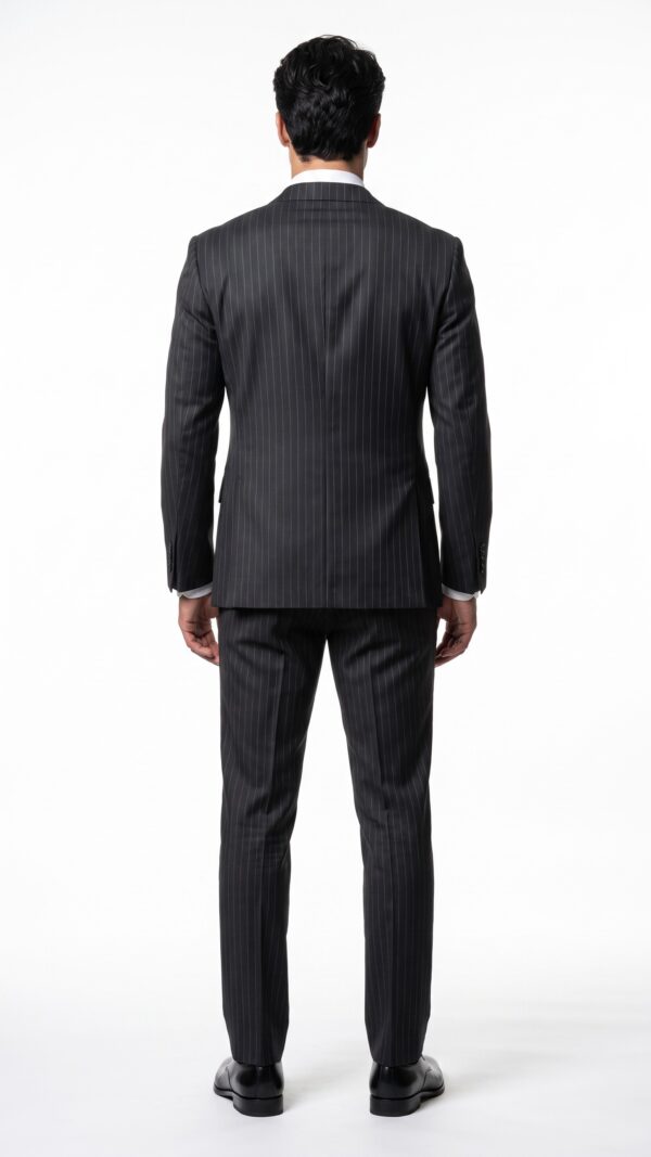 pin striped black suit for men (3) - 6