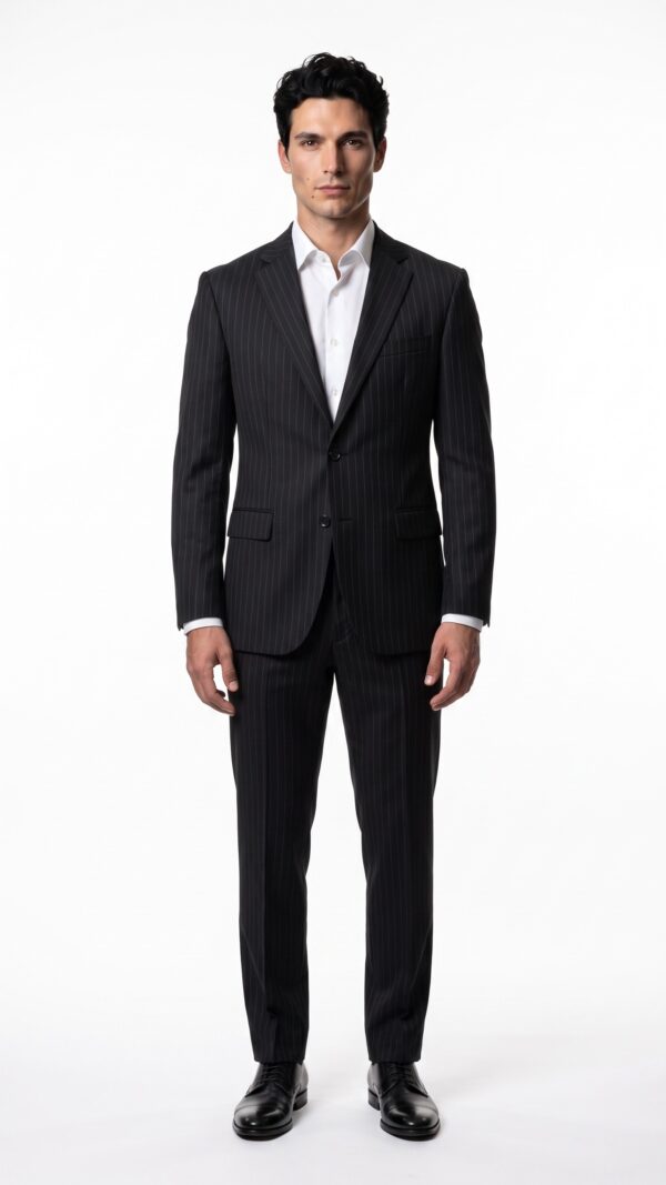 pin striped black suit for men – Varrison (1) - 3