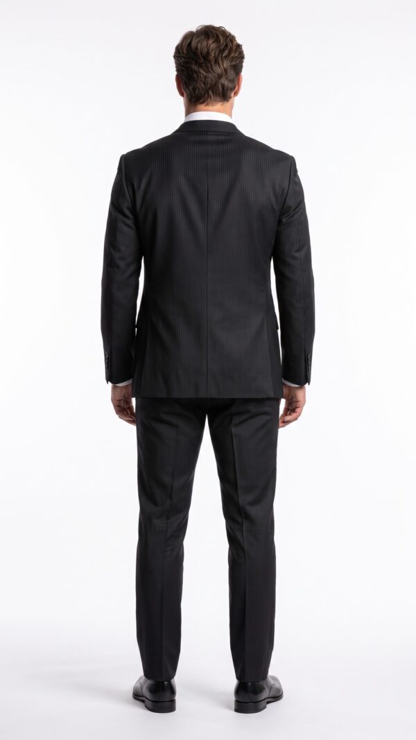 pin striped black suit for mens- Varrison (3) - 4
