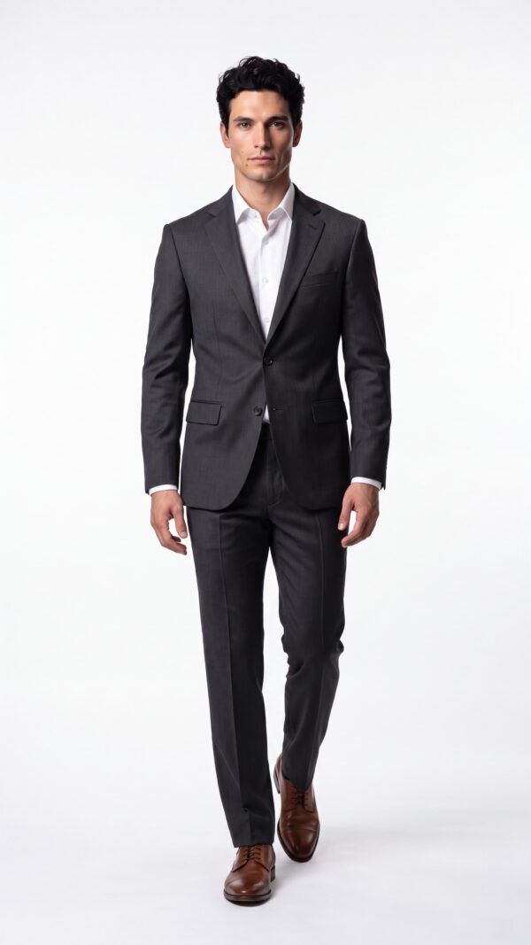 Stratford Pinstripe Black Suit - 1