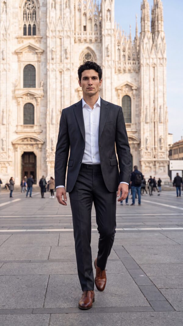 varrison pin striped black suit for men (3) - 5