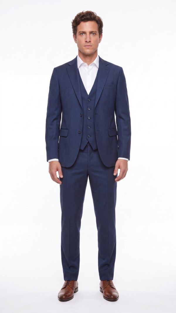 Chelsea Blue 3 Pieces Pinstripe Suit - 1