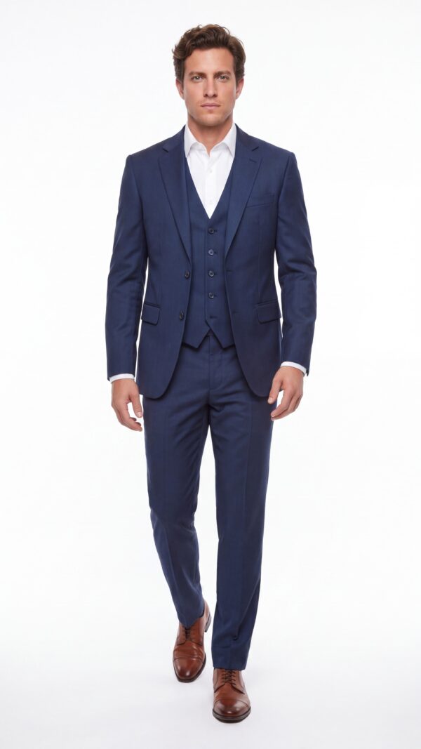 3 piece pinstripe navy blue suit for men (4) - 2